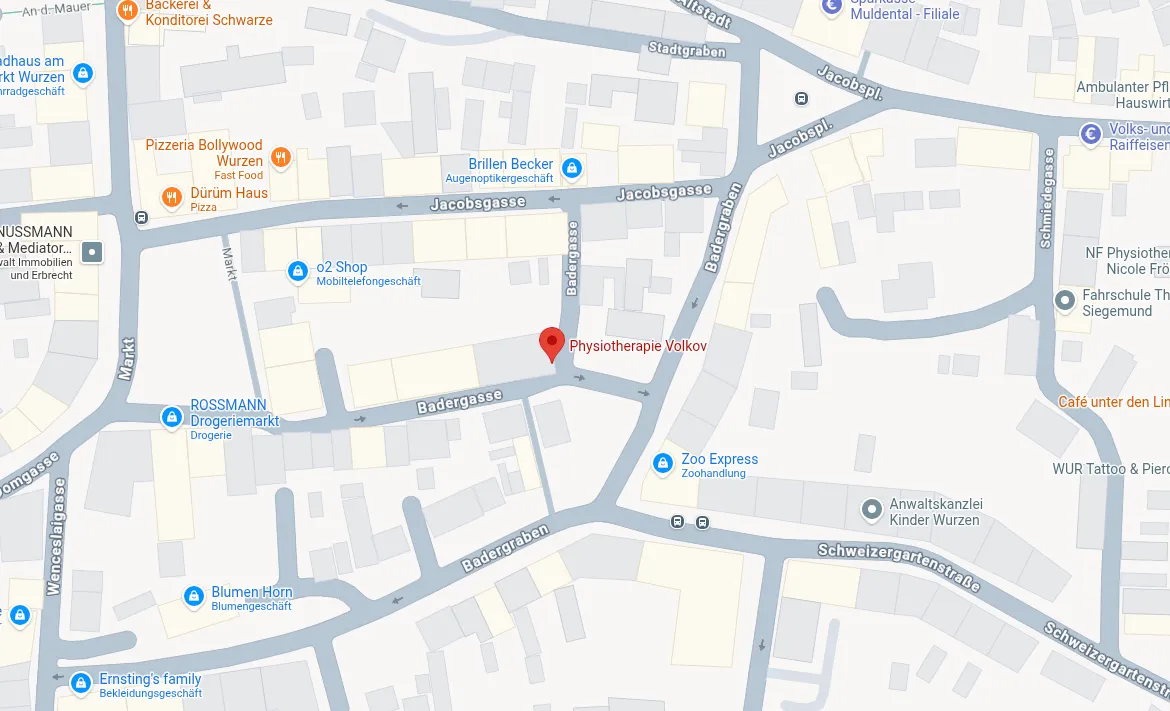 Standort Physiotherapie Volkov auf Google Maps